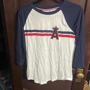 PINK MLB Los Angeles Angels Baseball Tee Size Medium